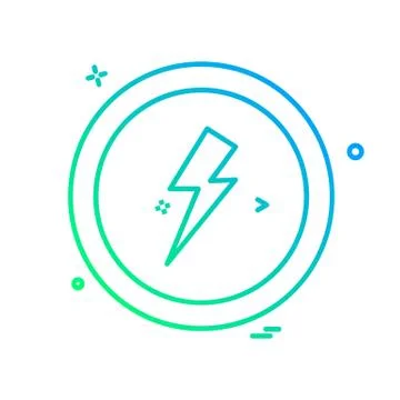 Electric current icon design vector Stock Illustration