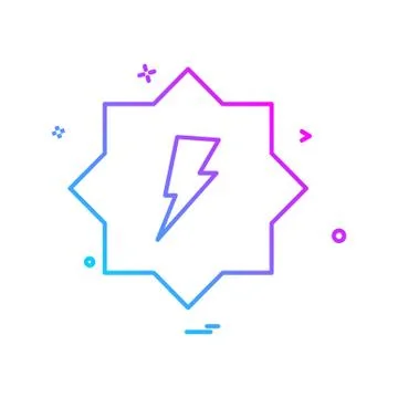 Electric current icon design vector Stock Illustration