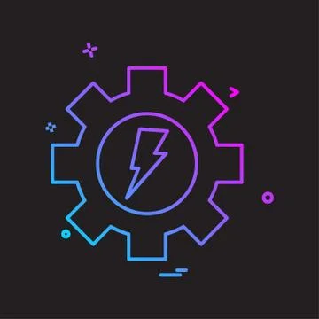 Electric current icon design vector Stock Illustration
