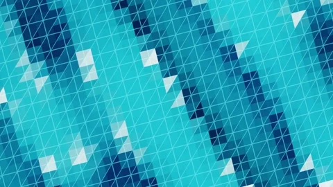Electric cyan low poly sea with shimmering obsidian geometric waves. 4K Video stock 345111937