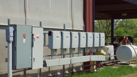 Electric dc charges at farm Stock Footage 75462007