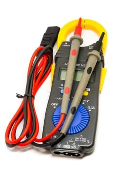 Electric  digital multimeter. Foto stock