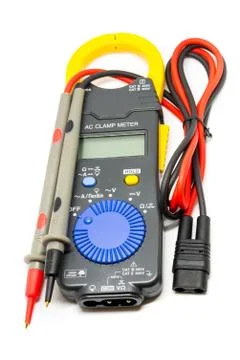 Electric  digital multimeter. Foto stock