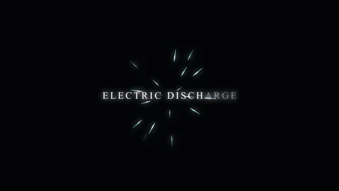 Electric discharge motion graphic with blue sparks animation loop 스톡 동영상 346547192