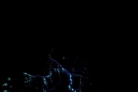 Electric discharges of ball lightning teaser Foto stock