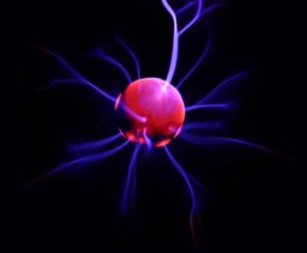 Electric discharges of lightning Stock Photos