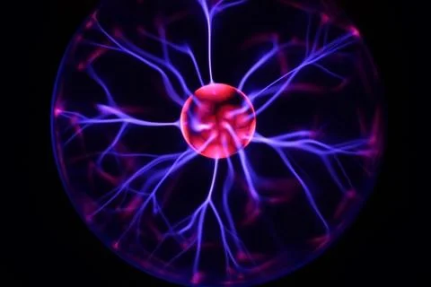 Electric discharges of lightning Stock Photos