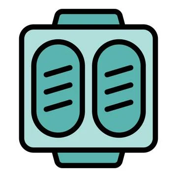 Electric double waffle maker preparing delicious breakfast waffles Stock Illustration