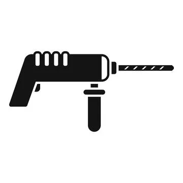 Electric drill with bit for construction and repair projects Illustration