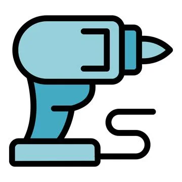 Electric drill with cable for construction and diy projects Ilustración de archivo