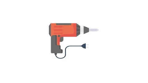 An electric drill with a cord and plug, designed for various drilling tasks.. Video stock 332545155