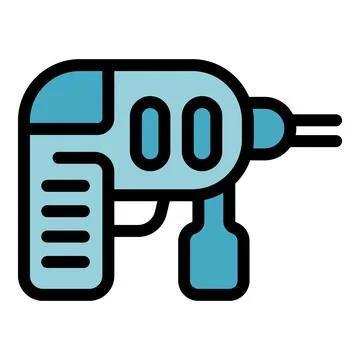Electric drill with double handle for construction and diy projects Illustration