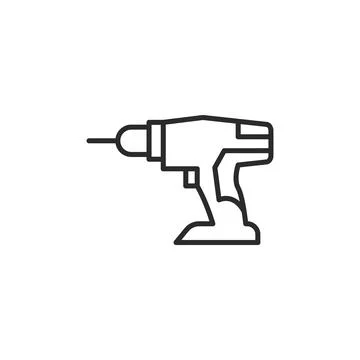 Electric Drill Icon Stock Illustration