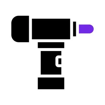 Electric Drill Icon.  Power Tool Symbol for Construction, Repair, and DIY. Ilustração Stock