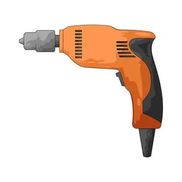 Electric drill illustration Stock Illustration
