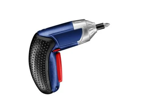 Electric drill isolated on white background Stock Photos