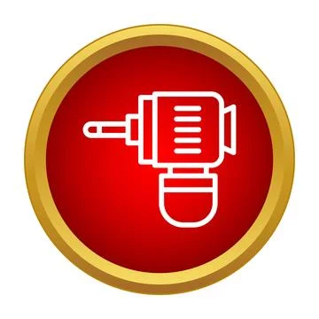 Electric drill machine icon representing home repair Stock Illustration