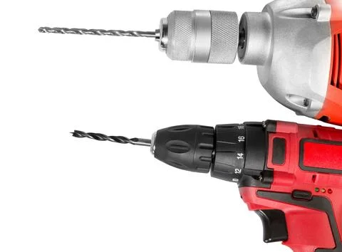Electric drill or screwdriver. Stock Photos