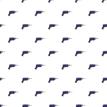 Electric drill power tool repeating pattern background Illustrazione stock