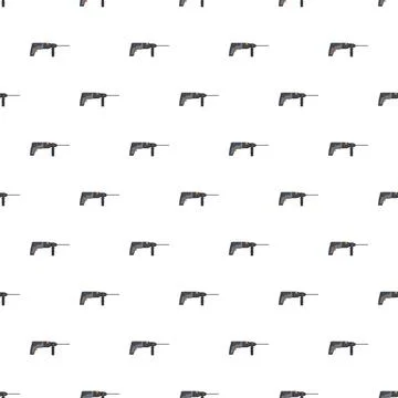 Electric drill power tool seamless repeating pattern background Stock Illustration