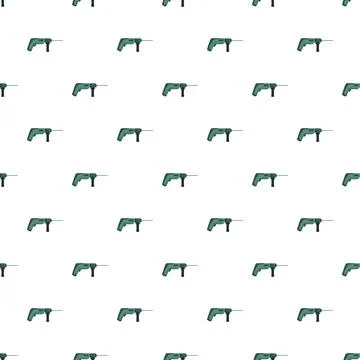 Electric drill power tool seamless pattern background wallpaper Stock Illustration