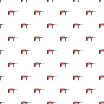 Electric drill power tool seamless pattern background 스톡 일러스트