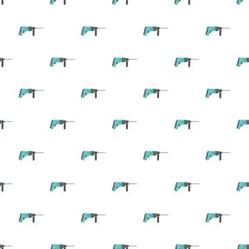 Electric drill seamless pattern repeated for construction background Stock Illustration
