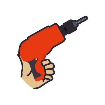 Electric drill tool Stock Illustration