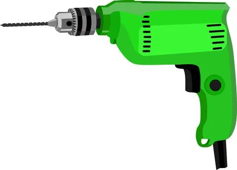 Electric Drill Tool Vector Stock Illustration