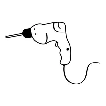Electric drill vector illustration Stock Illustration