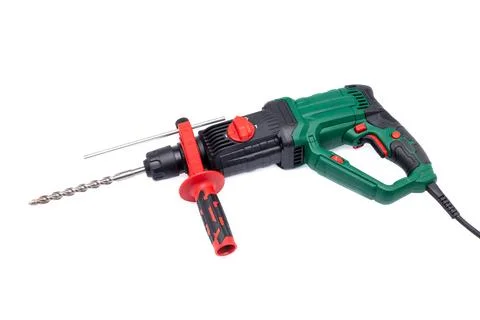 Electric drill on white background Stock Photos