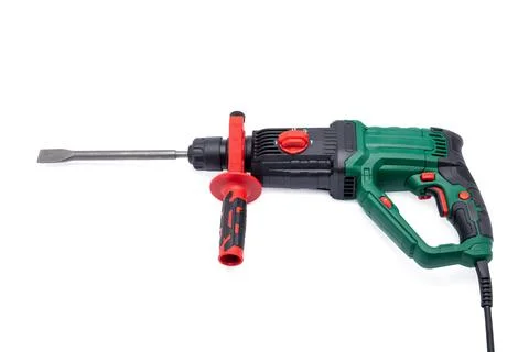 Electric drill on white background Stock Photos