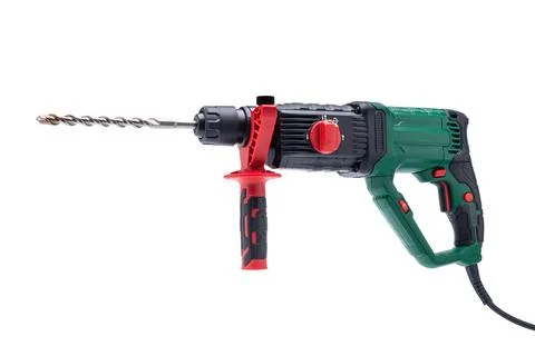 Electric drill on white background Stock Photos
