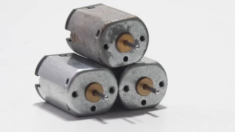 Electric drone motor on white background Stock Footage 138037261