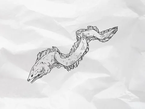 Electric eel sketch Stock Illustration