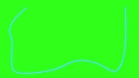 Electric effect line animation on green screen Video stock 347494029
