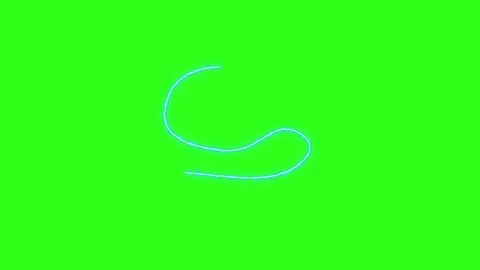 Electric effect line animation on green screen Stockbeeldmateriaal 347942007