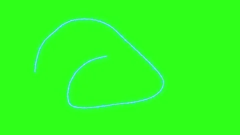 Electric effect line animation on green screen 库存影片 347942009