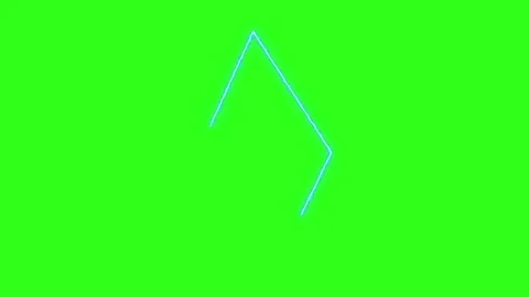 Electric effect line animation on green screen 库存影片 347942013