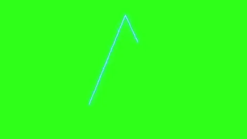 Electric effect line animation on green screen Vídeo Stock 347942015