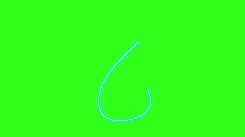 Electric effect line animation on green screen 動画素材 347942016