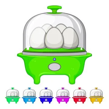 Electric egg cooker cartoon vector graphic Stock-Illustration