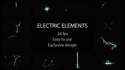 Electric Elements Motion Graphics Pack Stock Footage 92847239