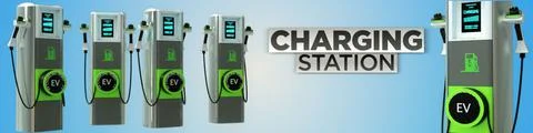 Electric Energy Charging Station 3D Model