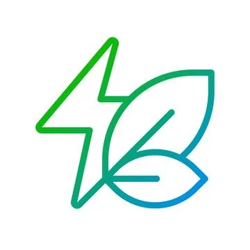 Electric energy pixel perfect gradient linear vector icon Stock-Illustration