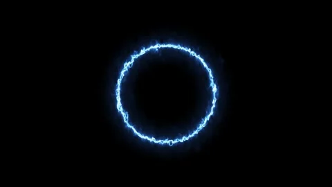 Electric Energy Ring Animation with Lightning Circle Glow Effect Stock-Footage 332859340