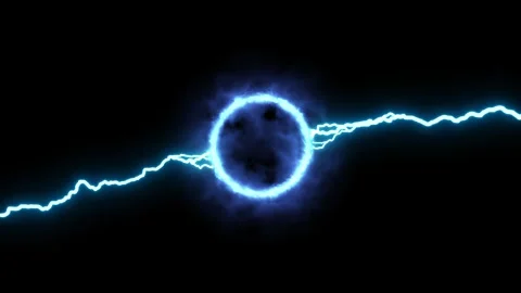 Electric Energy Sphere with Lightning Effect and Futuristic Power Circle Stock Footage 319791458
