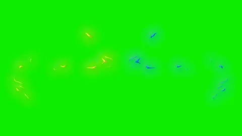 Electric energy wave vfx on green screen background. Stock Footage 320720427