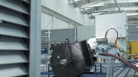 Electric engine Assembly at the factory Stock Footage 135747551