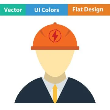 Electric engineer icon Stock Illustration